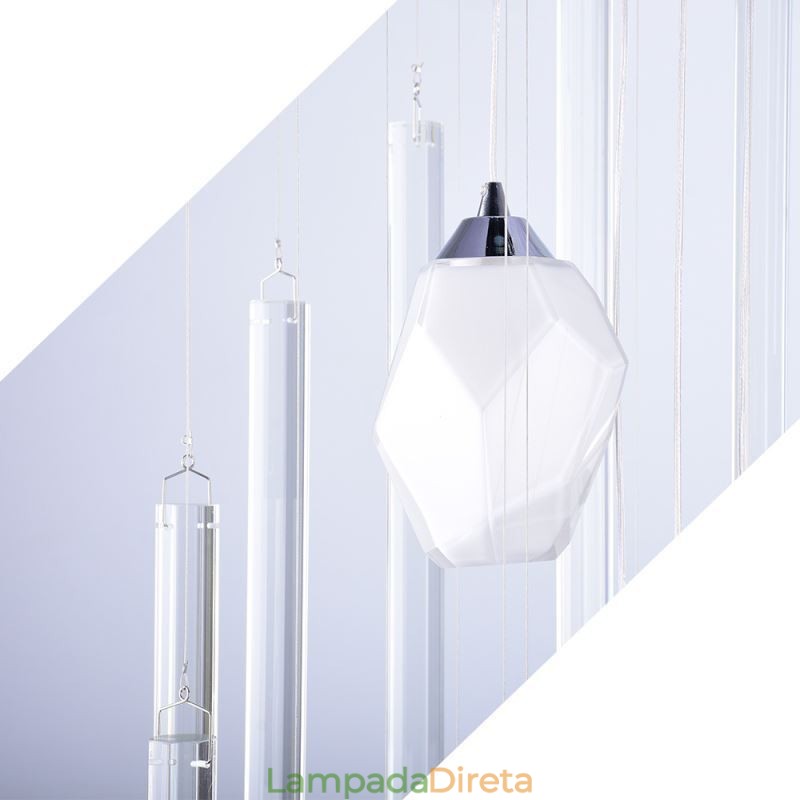 Cluster Pendant Light Moderno Grande Pingente Lustre de Cristal Duplex Escadaria