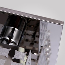 Lustre moderno de cristal inoxidável 4 luzes
