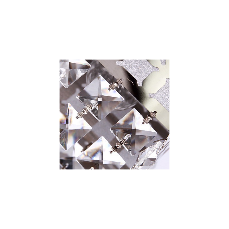 Lustre moderno de cristal inoxidável 4 luzes