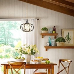 Retro Country Ceiling Light Corda de cânhamo Ferro Luz de cabeceira pendente com plugue