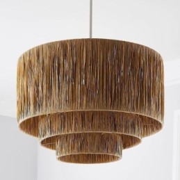 Luz pendente retrô country, abajur de corda de papel multicamadas, abajur de teto