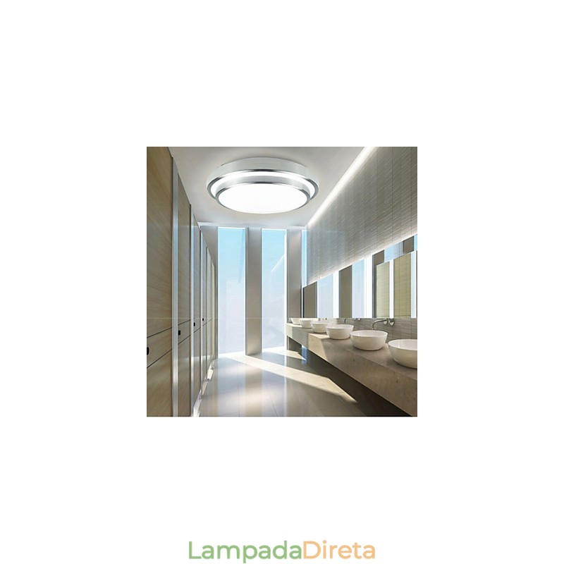 Luminárias embutidas redondas simples modernas diâmetro 35cm