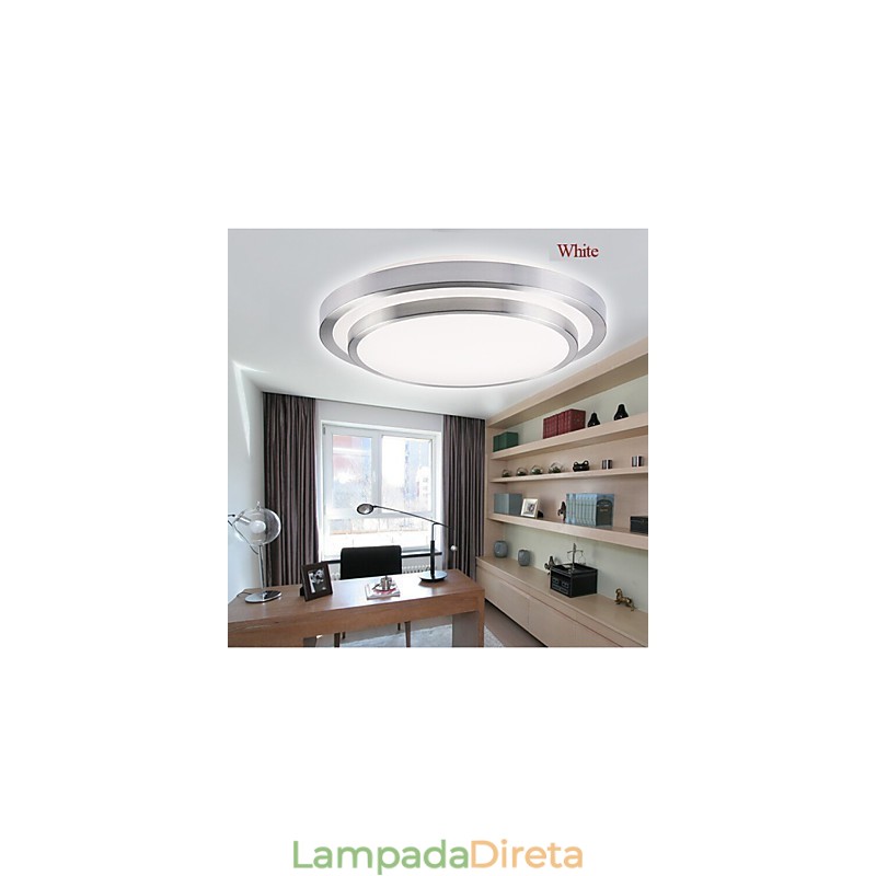 Luminárias embutidas redondas simples modernas diâmetro 35cm