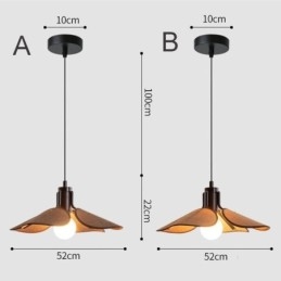 Luminária pendente nórdica estilo wabi sabi abajur de tecido luz de teto decorativa