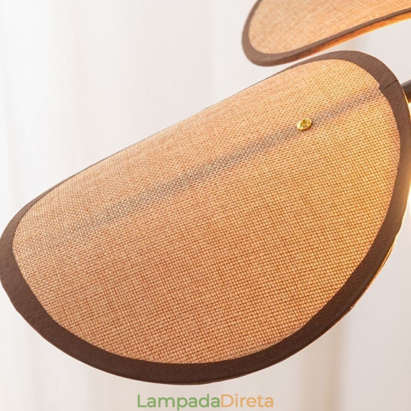 Luminária pendente nórdica estilo wabi sabi abajur de tecido luz de teto decorativa