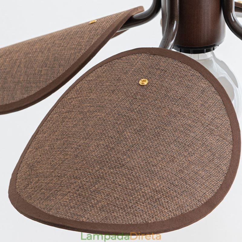 Luminária pendente nórdica estilo wabi sabi abajur de tecido luz de teto decorativa