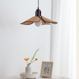 Luminária pendente nórdica estilo wabi sabi abajur de tecido luz de teto decorativa
