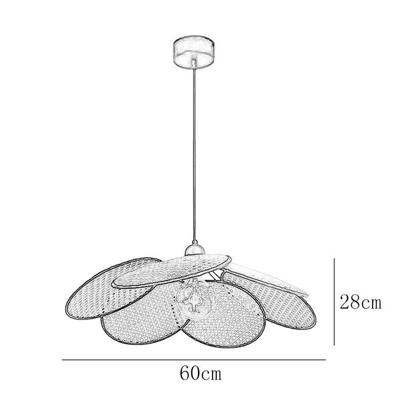 Luminária pendente natural simples feita à mão