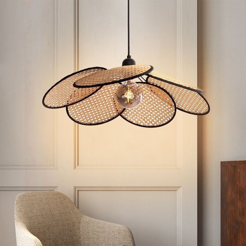 Luminária pendente natural simples feita à mão