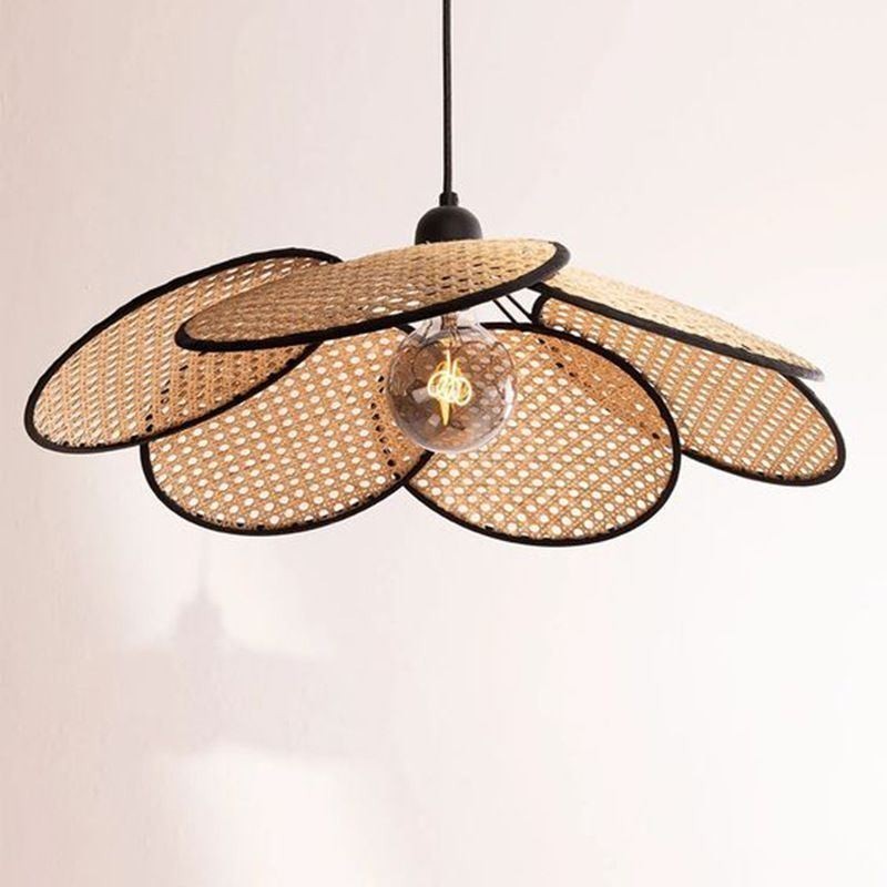 Luminária pendente natural simples feita à mão