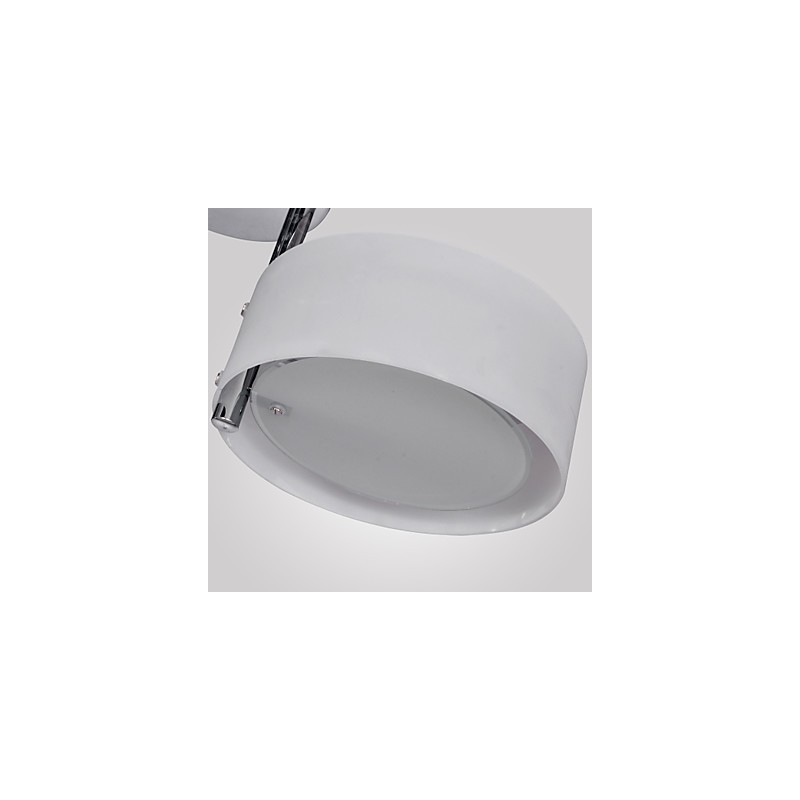 Lustre moderno contemporâneo de metal cromado com montagem embutida