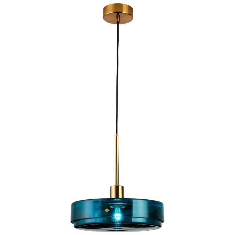Luminária pendente de vidro redonda para bolo, moderna, minimalista, de ferro forjado, para teto