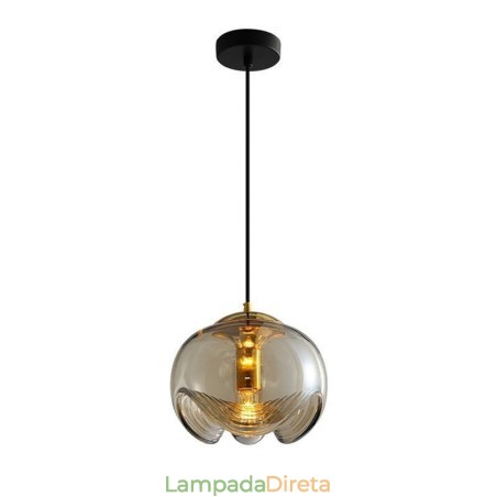 Luminária pendente de vidro Stamen Luminária de teto de ferro forjado minimalista moderna Luminária pendente de vidro Stamen Luminária de teto de ferro forjado minimalista moderna