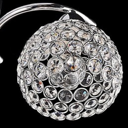 Luminária pendente moderna contemporânea de cristal galvanizado com metal e montagem embutida