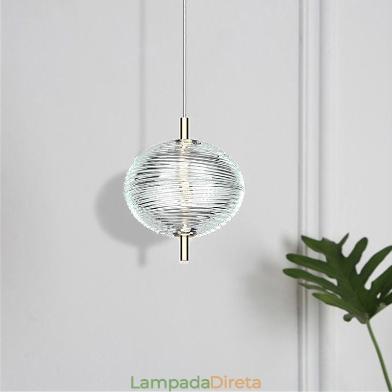 Luz pendente de ondulação de água moderna e minimalista luz de teto de ferro forjado