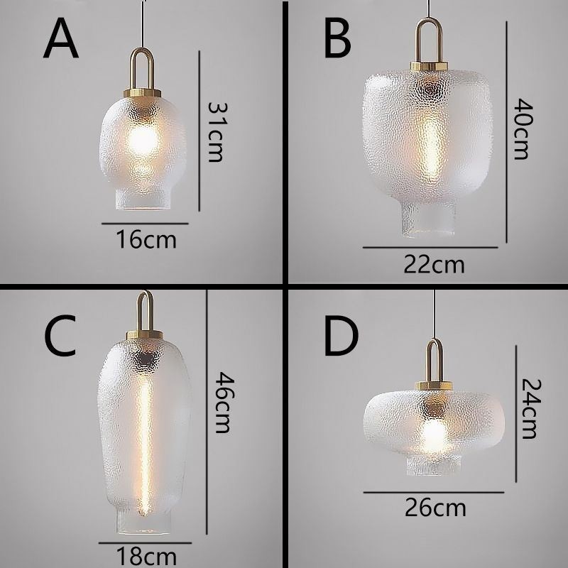 Luminária pendente de vidro fosco, moderna, minimalista, de ferro forjado, para teto