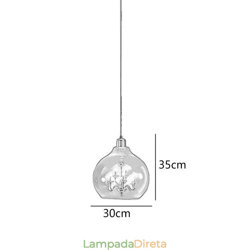 Luminária pendente de vidro moderna minimalista em ferro forjado, 9 luzes