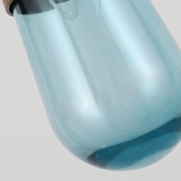 Pendente de vidro gota de água moderno e minimalista em ferro forjado pequeno teto