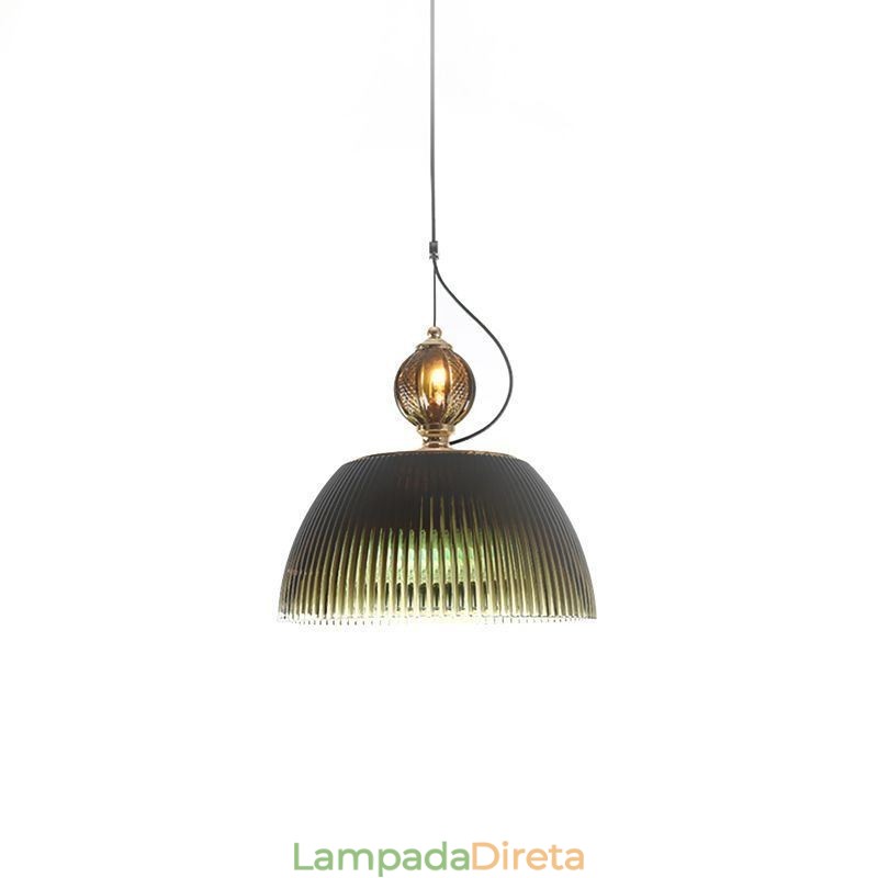Saia plissada Vidro Pendente Luz Moderna Minimalista Ferro Forjado Pequena Luz de Teto