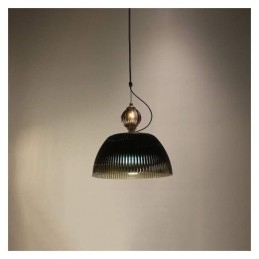 Saia plissada Vidro Pendente Luz Moderna Minimalista Ferro Forjado Pequena Luz de Teto