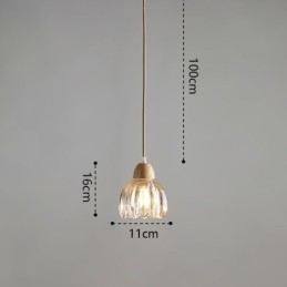 Luminária pendente de vidro estilo pastoral retrô luz de teto de ilha lâmpada decorativa de madeira de borracha