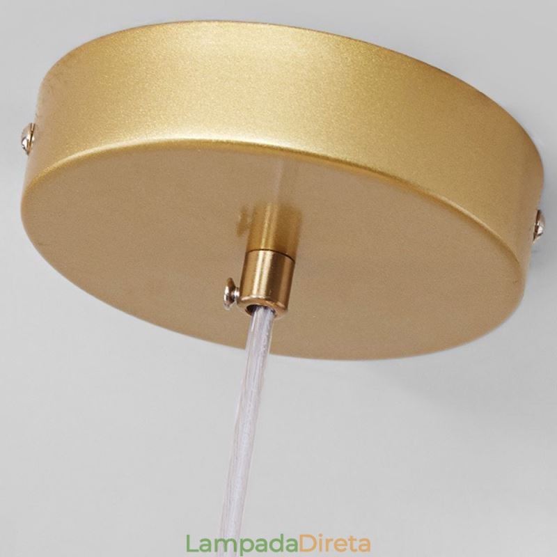 Luminária pendente moderna e simples, luminária de teto de vidro em ferro forjado molecular, com feijões mágicos