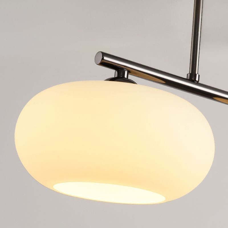 Luminária pendente de vidro nórdico Luminária de teto criativa em ferro forjado