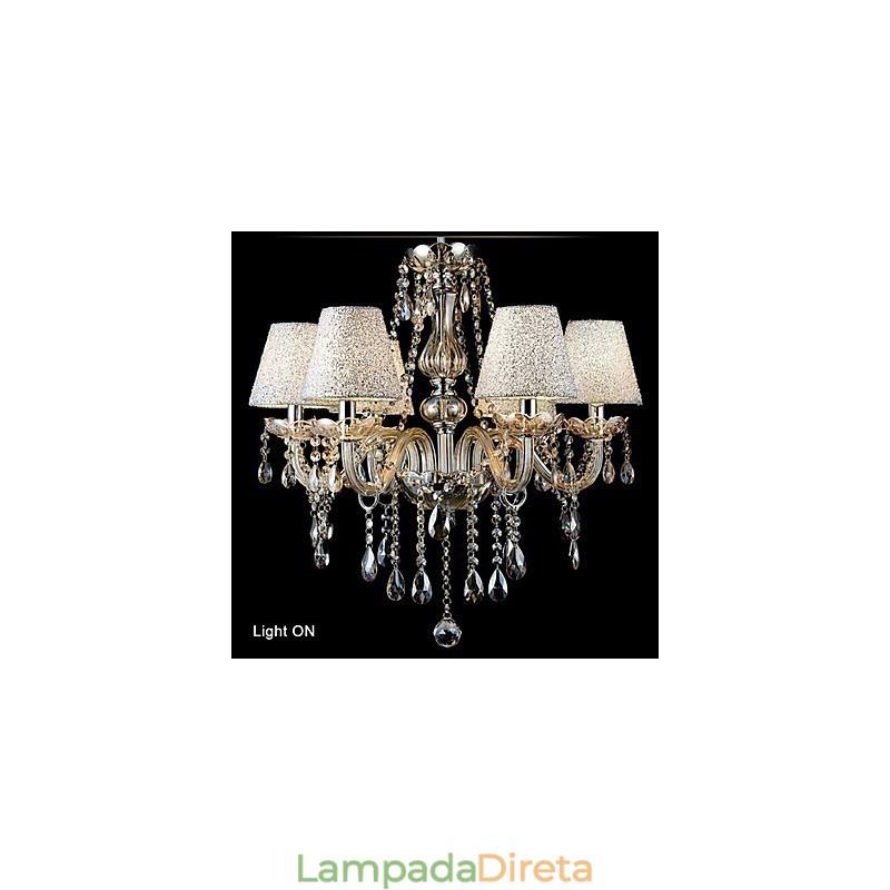 Lustre de vidro galvanizado de cristal clássico vintage moderno contemporâneo