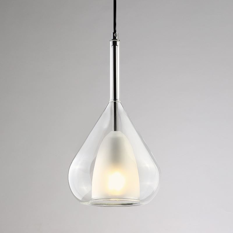 Pendente moderno minimalista luzes de teto de vidro duplo