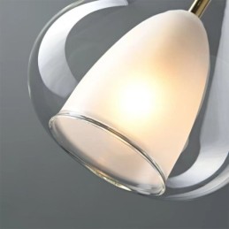 Pendente moderno minimalista luzes de teto de vidro duplo