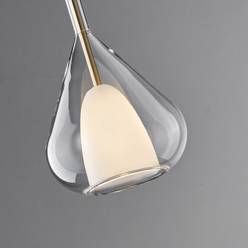 Pendente moderno minimalista luzes de teto de vidro duplo