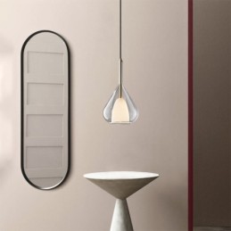 Pendente moderno minimalista luzes de teto de vidro duplo