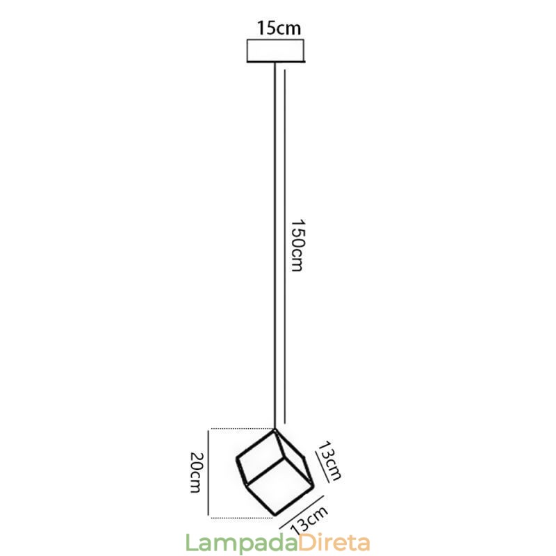 Luminária pendente de vidro criativa para teto de pavilhão