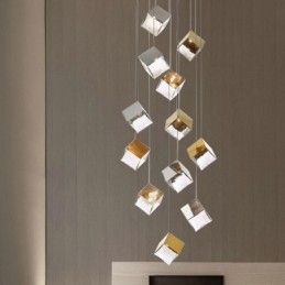Luminária pendente de vidro criativa para teto de pavilhão