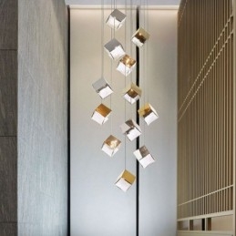 Luminária pendente de vidro criativa para teto de pavilhão