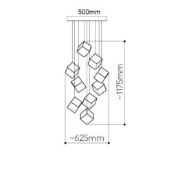 Luminária pendente de vidro criativa para teto de pavilhão