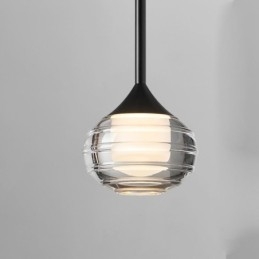 Simples Vidro Pendente Luzes de Teto Decorativas Pretas