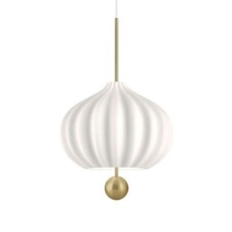 Luminária pendente moderna de vidro branco em formato de bola, luminária de teto minimalista