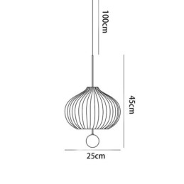 Luminária pendente moderna de vidro branco em formato de bola, luminária de teto minimalista