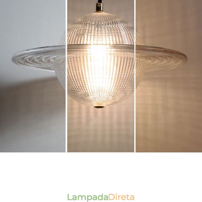 Luminária de teto em forma de pingente de vidro moderno