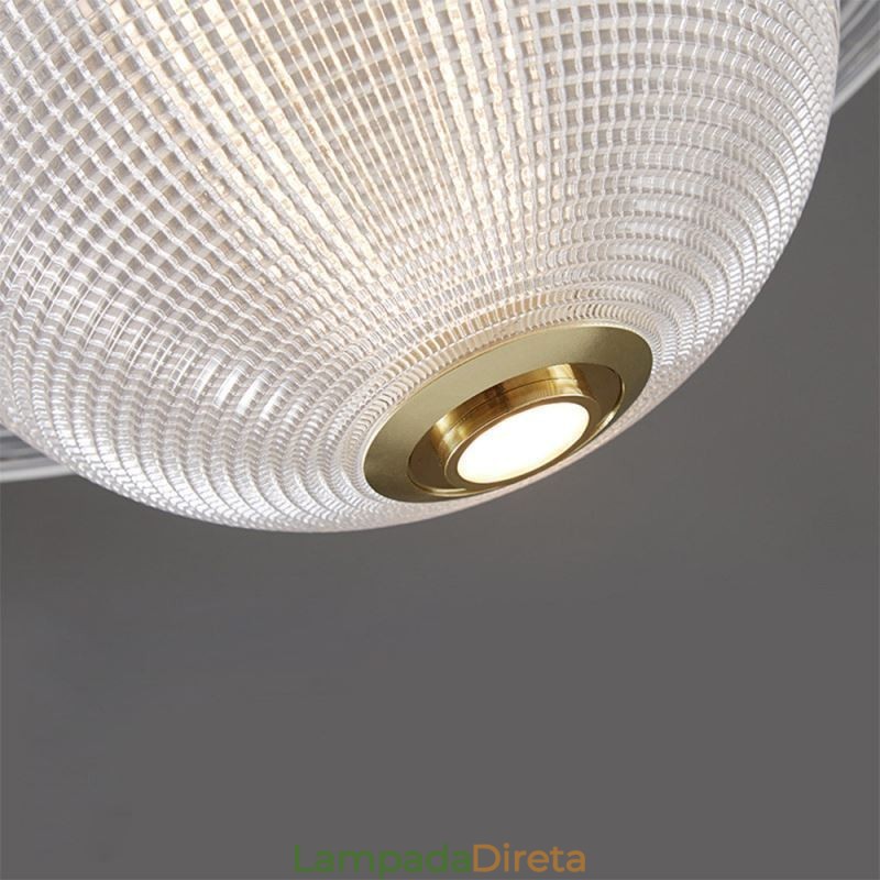 Luminária de teto em forma de pingente de vidro moderno