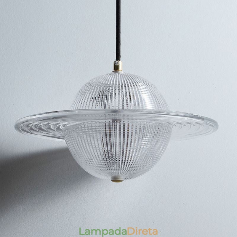 Luminária de teto em forma de pingente de vidro moderno