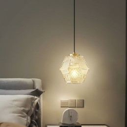Luminária pendente moderna em vidro para iluminação doméstica Luminária pendente criativa