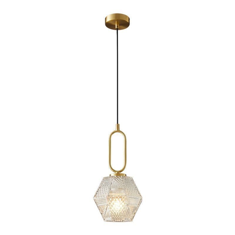 Luminária pendente moderna em vidro para iluminação doméstica Luminária pendente criativa