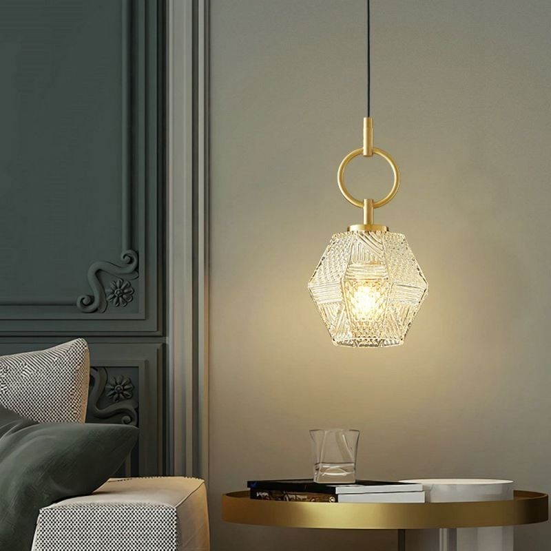 Luminária pendente moderna em vidro para iluminação doméstica Luminária pendente criativa