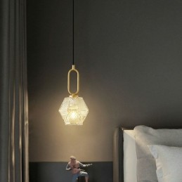 Luminária pendente moderna em vidro para iluminação doméstica Luminária pendente criativa