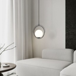 Luminária pendente de bola de vidro para decoração de casa