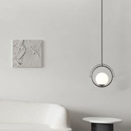 Luminária pendente de bola de vidro para decoração de casa