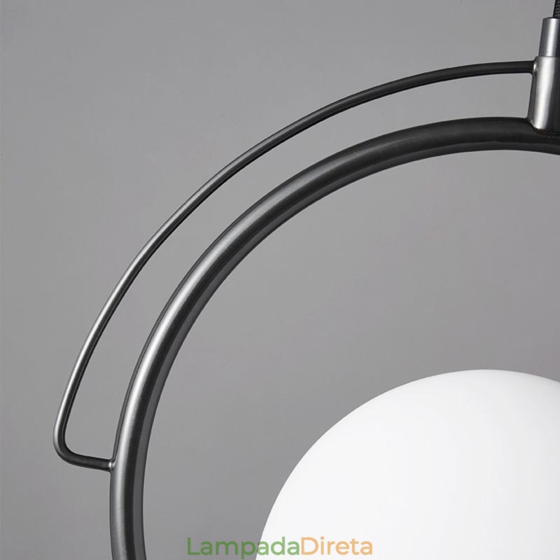 Luminária pendente de bola de vidro para decoração de casa