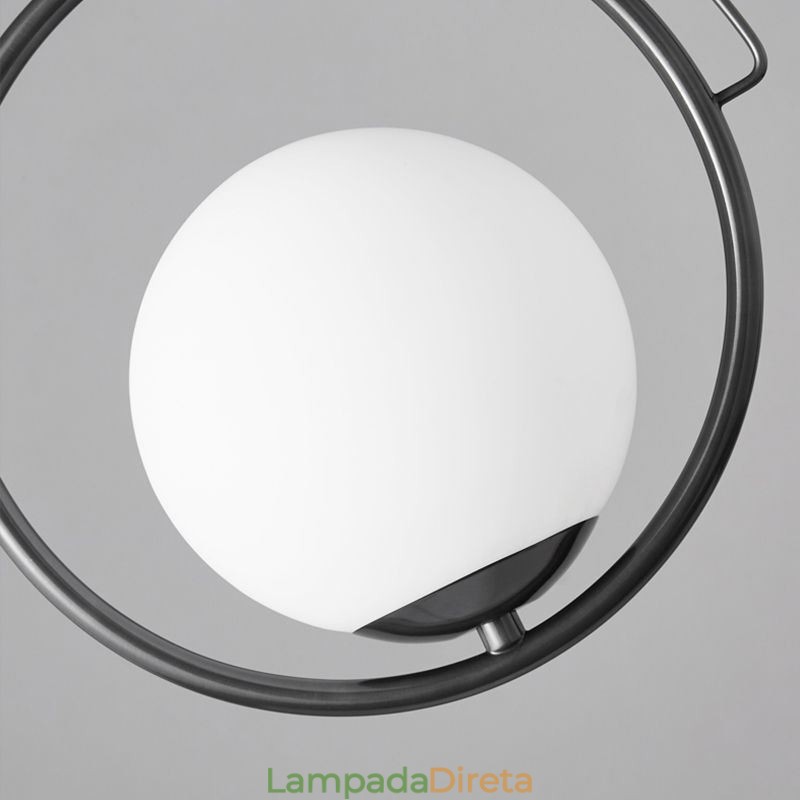 Luminária pendente de bola de vidro para decoração de casa